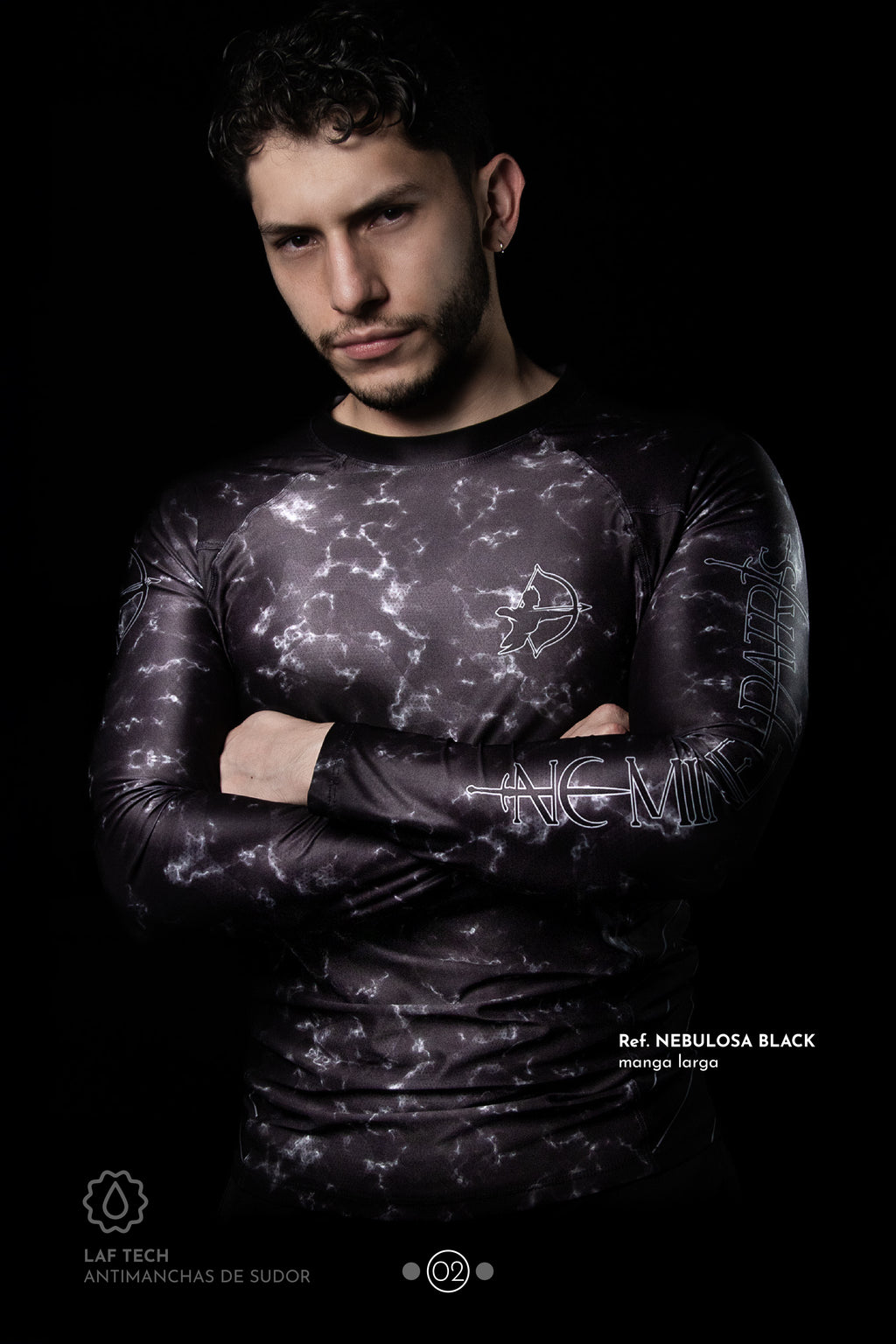 Buzo de compresión manga larga ref. NEBULOSA BLACK