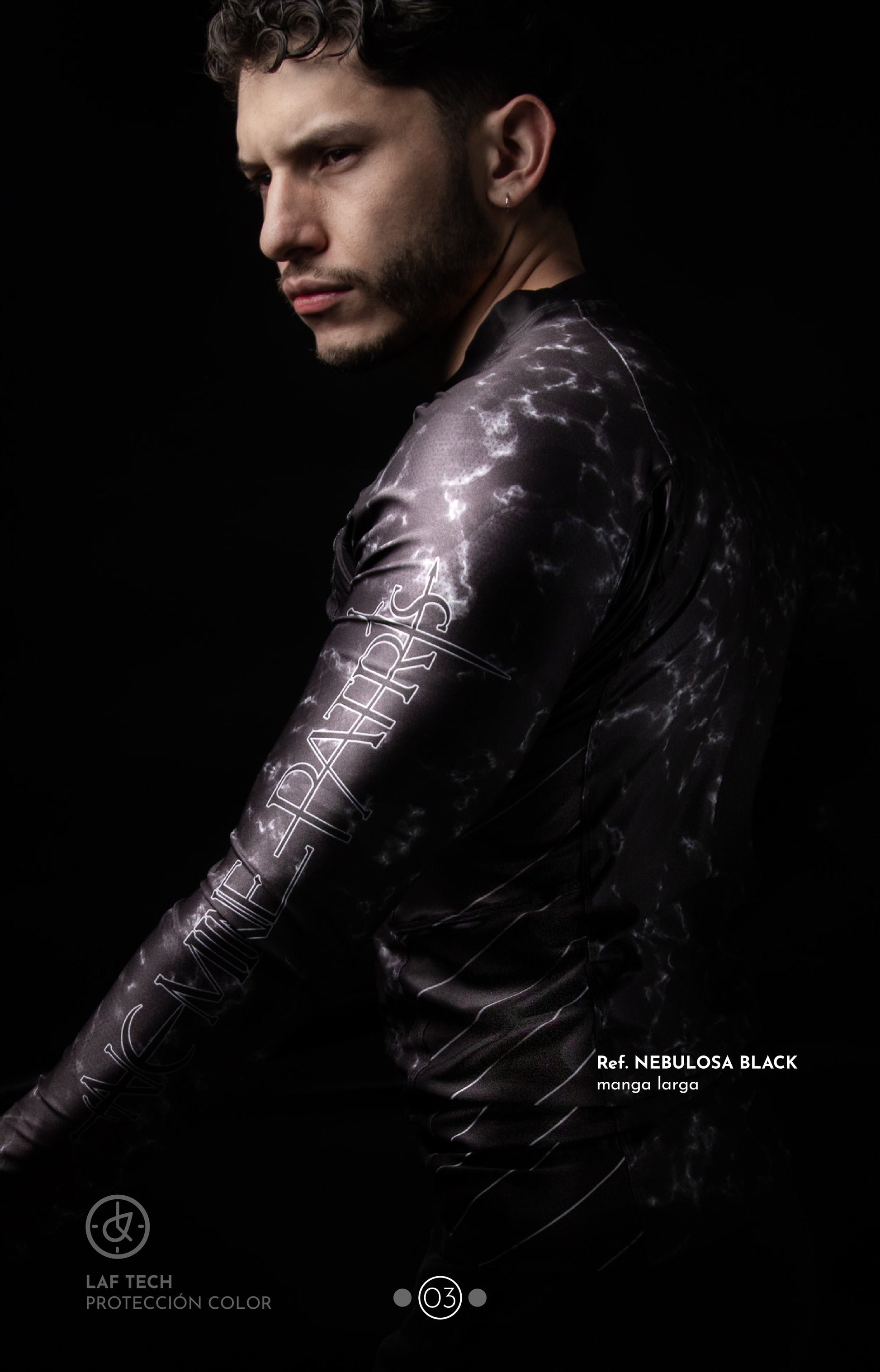 Buzo de compresión manga larga ref. NEBULOSA BLACK