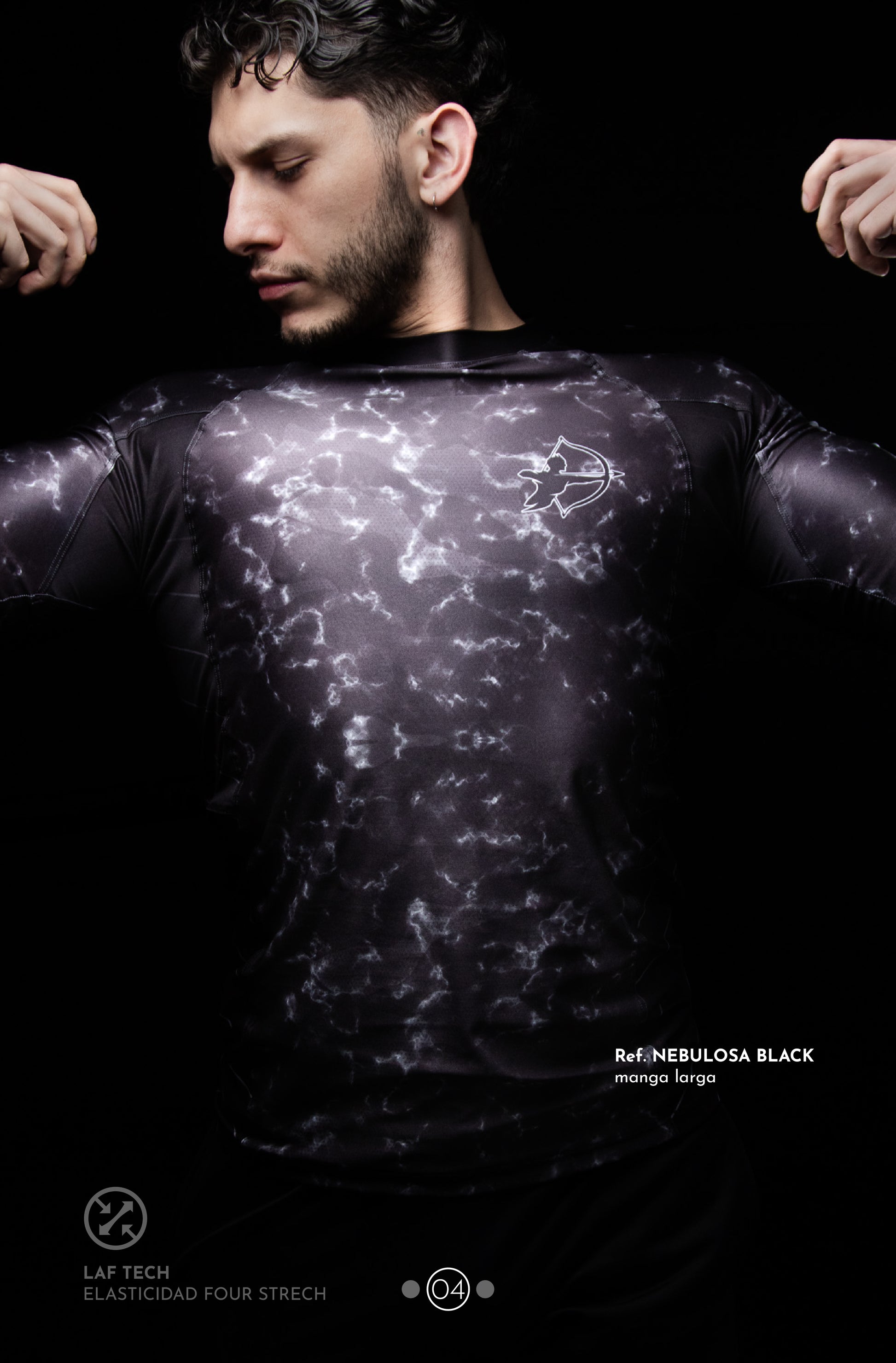 Buzo de compresión manga larga ref. NEBULOSA BLACK